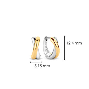 Ti Sento Infinity Huggie Hoops, Silver & Gold