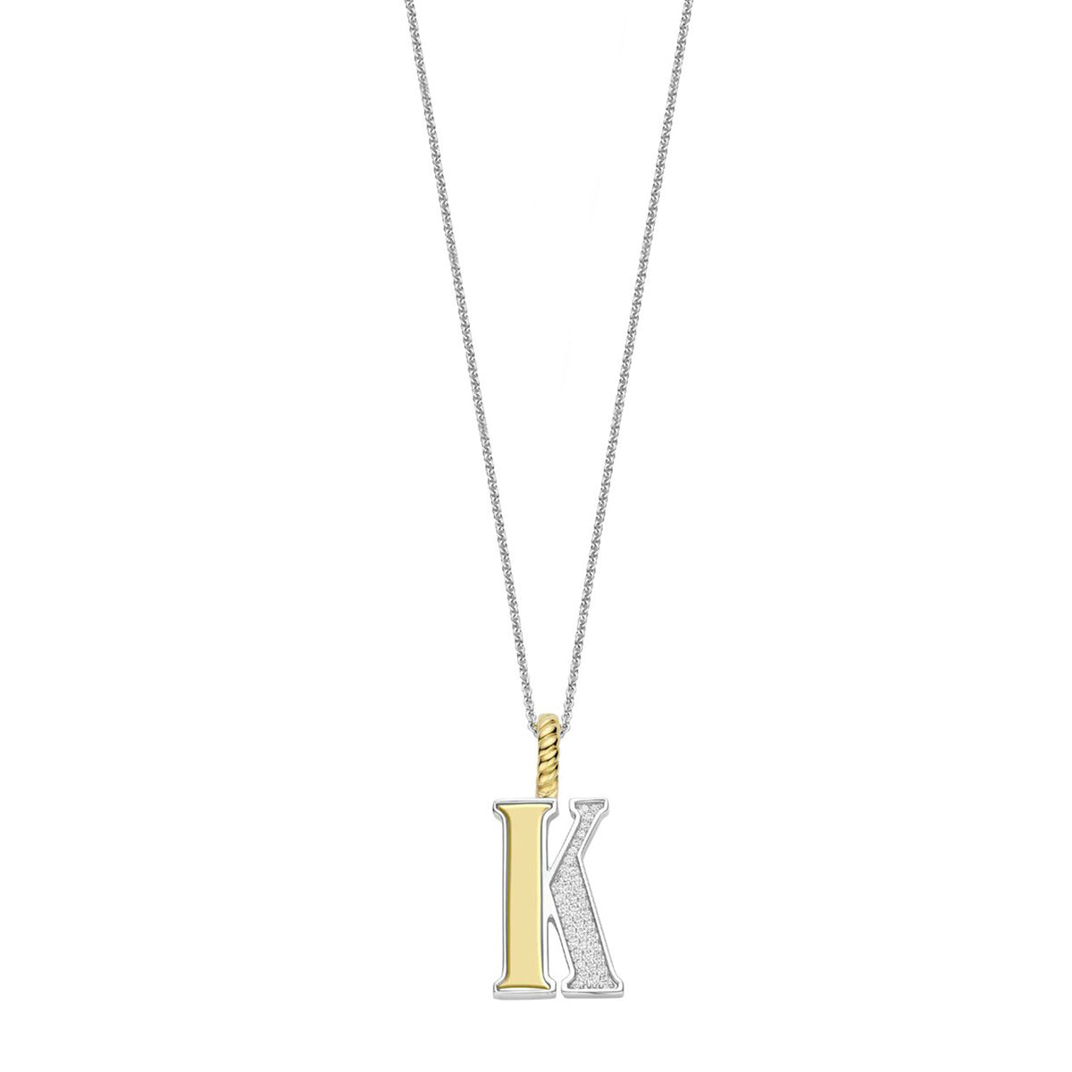 Ti Sento Initial Pendant Necklace, Silver & Gold