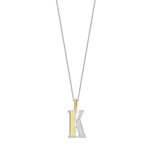 Ti Sento Initial Pendant Necklace, Silver & Gold