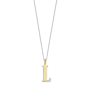 Ti Sento Initial Pendant Necklace, Silver & Gold