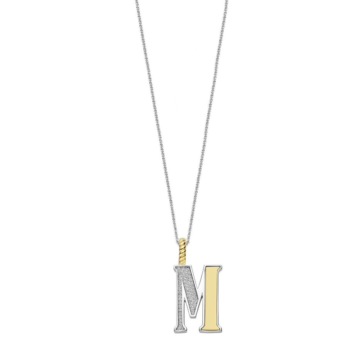 Ti Sento Initial Pendant Necklace, Silver & Gold