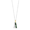 Ti Sento Initial Pendant Necklace, Silver & Malachite