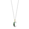 Ti Sento Initial Pendant Necklace, Silver & Malachite