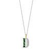 Ti Sento Initial Pendant Necklace, Silver & Malachite