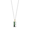 Ti Sento Initial Pendant Necklace, Silver & Malachite