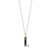 Ti Sento Initial Pendant Necklace, Silver & Malachite
