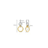 Ti Sento Interlocking Circles Earrings, Gold & Silver