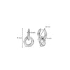 Ti Sento CZ Interlocking Hoop Earrings, Silver