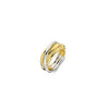 Ti Sento Intertwined Band Ring, Gold & Silver Size 56
