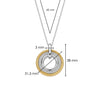 Ti Sento Intertwined Circles Pendant, Gold