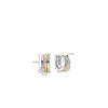Ti Sento Intertwined Ring Hoops, Silver & Gold