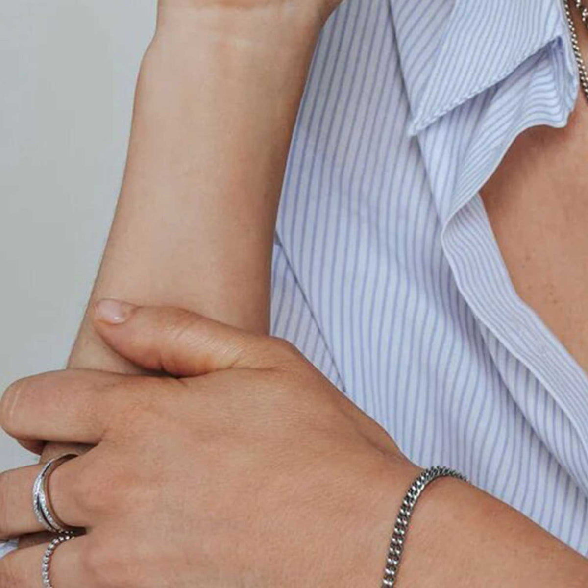 Ti Sento Intertwining Band Ring, Silver