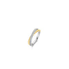 Ti Sento Intertwining Pavé Band Ring, Silver & Gold