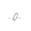 Ti Sento Intertwining Pavé Band Ring, Silver & Gold