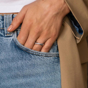 Ti Sento Intertwining Pavé Band Ring, Silver