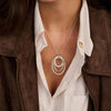 Ti Sento Interwoven Circles Pendant Necklace, Silver