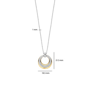 Ti Sento Layered CZ Pendant Necklace, Gold