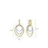 Ti Sento Layered Hoops Earrings, Silver & Gold