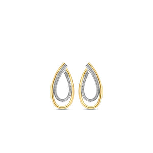 Ti Sento Layered Teardrop Earrings, Gold