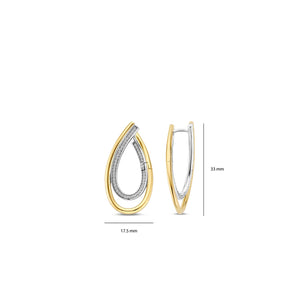 Ti Sento Layered Teardrop Earrings, Gold