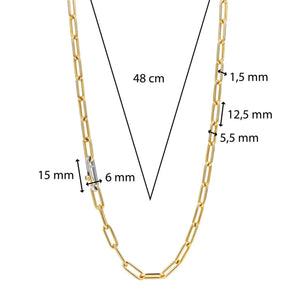 Ti Sento Chain Link Necklace, Gold