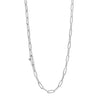 Ti Sento Paperclip Link Necklace, Silver