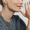 Ti Sento Link Pearl Drop Earrings, Gold & Silver