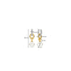 Ti Sento Link Pearl Drop Earrings, Gold & Silver