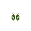 Ti Sento Malachite & Amethyst Geometrical Ear Charms, Gold