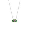 Ti Sento Malachite & Amethyst Geometrical Necklace, Silver