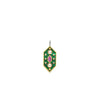 Ti Sento Malachite & Amethyst Geometric Pendant, Gold