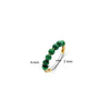 Ti Sento Malachite Beaded Row Ring, Gold