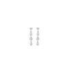 Ti Sento Marquise CZ Drop Earrings, Silver