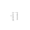 Ti Sento Marquise CZ Drop Earrings, Silver