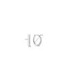Ti Sento Medium CZ Hoops, Silver