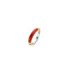 Ti Sento Coral Red Inlay Ring, Gold