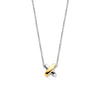 Ti Sento Cross Necklace, Silver & Gold
