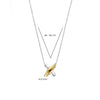 Ti Sento Cross Necklace, Silver & Gold