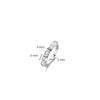 Ti Sento CZ Row Ring, Silver