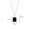 Ti Sento Large Blue Pendant Necklace, Silver