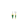 Ti Sento  Malachite Diamond Shape Earrings, Gold