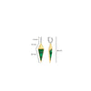 Ti Sento  Malachite Diamond Shape Earrings, Gold