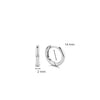 Ti Sento Mini Huggie Hoops, Silver