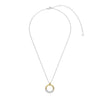 Ti Sento Modern Pavé Circle Necklace, Gold & Silver
