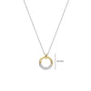 Ti Sento Modern Pavé Circle Necklace, Gold & Silver