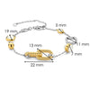 Ti Sento Mother of Pearl Link Bracelet, Silver & Gold