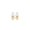 Ti Sento Mother of Pearl & Nude Stone Geometrical Ear Charms, Gold
