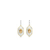 Ti Sento Mother of Pearl & Nude Stone Geometrical Earrings, Gold