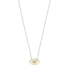 Ti Sento Mother of Pearl & Nude Stone Geometrical Necklace, Silver