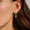 Ti Sento Round CZ Open Link Earrings, Silver & Gold